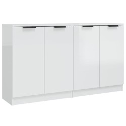 vidaXL Sideboards 2 Stk. Hochglanz-Weiß 60x30x70 cm Holzwerkstoff
