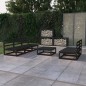 vidaXL 6-tlg. Garten-Lounge-Set Schwarz Massivholz Kiefer vidaXL 6-tlg. Garten-Lounge-Set Schwarz Massivholz Kiefer