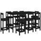 vidaXL 9-tlg. Bar-Set Schwarz Massivholz Kiefer vidaXL 9-tlg. Bar-Set Schwarz Massivholz Kiefer