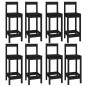 vidaXL 9-tlg. Bar-Set Schwarz Massivholz Kiefer vidaXL 9-tlg. Bar-Set Schwarz Massivholz Kiefer