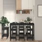 vidaXL 9-tlg. Bar-Set Schwarz Massivholz Kiefer vidaXL 9-tlg. Bar-Set Schwarz Massivholz Kiefer