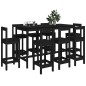 vidaXL 9-tlg. Bar-Set Schwarz Massivholz Kiefer vidaXL 9-tlg. Bar-Set Schwarz Massivholz Kiefer