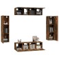vidaXL 6-tlg. TV-Schrank-Set Räuchereiche Holzwerkstoff vidaXL 6-tlg. TV-Schrank-Set Räuchereiche Holzwerkstoff