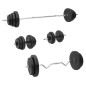vidaXL Langhantel und Kurzhantel mit Gewichten 120 kg vidaXL Langhantel und Kurzhantel mit Gewichten 120 kg