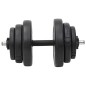 vidaXL Langhantel und Kurzhantel mit Gewichten 120 kg vidaXL Langhantel und Kurzhantel mit Gewichten 120 kg
