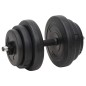 vidaXL Langhantel und Kurzhantel mit Gewichten 120 kg vidaXL Langhantel und Kurzhantel mit Gewichten 120 kg
