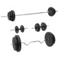 vidaXL Langhantel und Kurzhantel mit Gewichten 90 kg vidaXL Langhantel und Kurzhantel mit Gewichten 90 kg