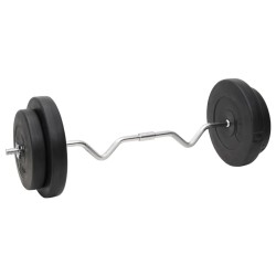 vidaXL Langhantel und Kurzhantel mit Gewichten 90 kg