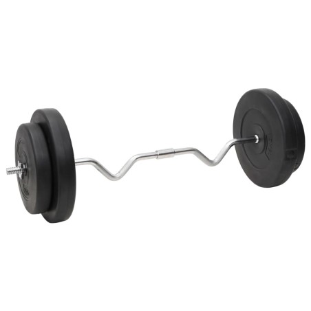 vidaXL Langhantel und Kurzhantel mit Gewichten 90 kg