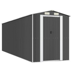 vidaXL Geräteschuppen Anthrazit 192x606x223 cm Verzinkter Stahl	