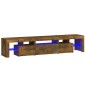 vidaXL TV-Schrank mit LED-Leuchten Räuchereiche 200x36,5x40 cm vidaXL TV-Schrank mit LED-Leuchten Räuchereiche 200x36,5x40 cm