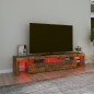 vidaXL TV-Schrank mit LED-Leuchten Räuchereiche 200x36,5x40 cm vidaXL TV-Schrank mit LED-Leuchten Räuchereiche 200x36,5x40 cm