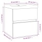 vidaXL Waschbeckenschrank mit Einbaubecken Braun Eiche Holzwerkstoff vidaXL Waschbeckenschrank mit Einbaubecken Braun Eiche Holzwerkstoff