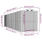 vidaXL Geräteschuppen Dunkelbraun 192x855x223 cm Verzinkter Stahl vidaXL Geräteschuppen Dunkelbraun 192x855x223 cm Verzinkter Stahl