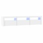 vidaXL TV-Schrank mit LED-Leuchten Hochglanz-Weiß 180x35x40 cm vidaXL TV-Schrank mit LED-Leuchten Hochglanz-Weiß 180x35x40 cm