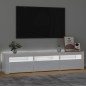 vidaXL TV-Schrank mit LED-Leuchten Hochglanz-Weiß 180x35x40 cm vidaXL TV-Schrank mit LED-Leuchten Hochglanz-Weiß 180x35x40 cm