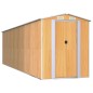 vidaXL Geräteschuppen Hellbraun 192x689x223 cm Verzinkter Stahl vidaXL Geräteschuppen Hellbraun 192x689x223 cm Verzinkter Stahl