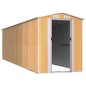 vidaXL Geräteschuppen Hellbraun 192x689x223 cm Verzinkter Stahl vidaXL Geräteschuppen Hellbraun 192x689x223 cm Verzinkter Stahl