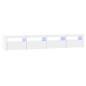 vidaXL TV-Schrank mit LED-Leuchten Hochglanz-Weiß 240x35x40 cm vidaXL TV-Schrank mit LED-Leuchten Hochglanz-Weiß 240x35x40 cm
