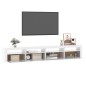 vidaXL TV-Schrank mit LED-Leuchten Hochglanz-Weiß 240x35x40 cm vidaXL TV-Schrank mit LED-Leuchten Hochglanz-Weiß 240x35x40 cm