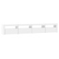 vidaXL TV-Schrank mit LED-Leuchten Hochglanz-Weiß 240x35x40 cm vidaXL TV-Schrank mit LED-Leuchten Hochglanz-Weiß 240x35x40 cm