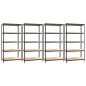 vidaXL Regale mit 5 Böden 4 Stk. Anthrazit Stahl & Holzwerkstoff vidaXL Regale mit 5 Böden 4 Stk. Anthrazit Stahl & Holzwerkstoff