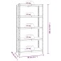 vidaXL Regale mit 5 Böden 4 Stk. Anthrazit Stahl & Holzwerkstoff vidaXL Regale mit 5 Böden 4 Stk. Anthrazit Stahl & Holzwerkstoff