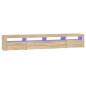 vidaXL TV-Schrank mit LED-Leuchten Sonoma-Eiche 240x35x40 cm vidaXL TV-Schrank mit LED-Leuchten Sonoma-Eiche 240x35x40 cm