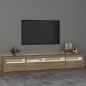 vidaXL TV-Schrank mit LED-Leuchten Sonoma-Eiche 240x35x40 cm vidaXL TV-Schrank mit LED-Leuchten Sonoma-Eiche 240x35x40 cm
