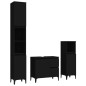 vidaXL 3-tlg. Badmöbel-Set Schwarz Holzwerkstoff vidaXL 3-tlg. Badmöbel-Set Schwarz Holzwerkstoff