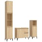 vidaXL 3-tlg. Badmöbel-Set Sonoma-Eiche Holzwerkstoff vidaXL 3-tlg. Badmöbel-Set Sonoma-Eiche Holzwerkstoff