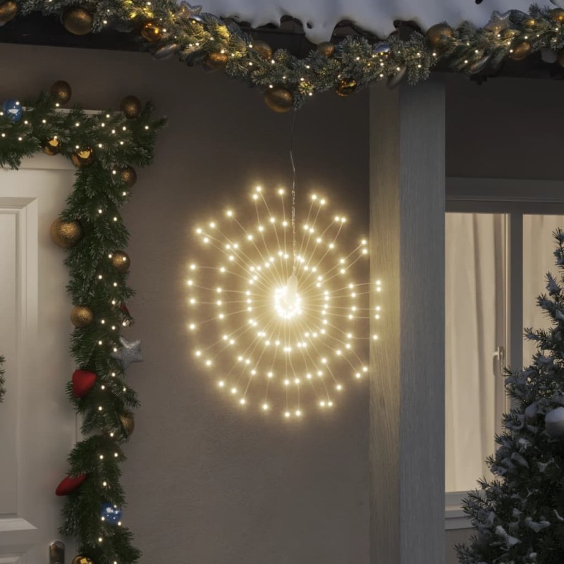 vidaXL Weihnachtsbeleuchtungen Feuerwerk 8 Stk. 140 LEDs Warmweiß 17cm vidaXL Weihnachtsbeleuchtungen Feuerwerk 8 Stk. 140 LEDs Warmweiß 17cm