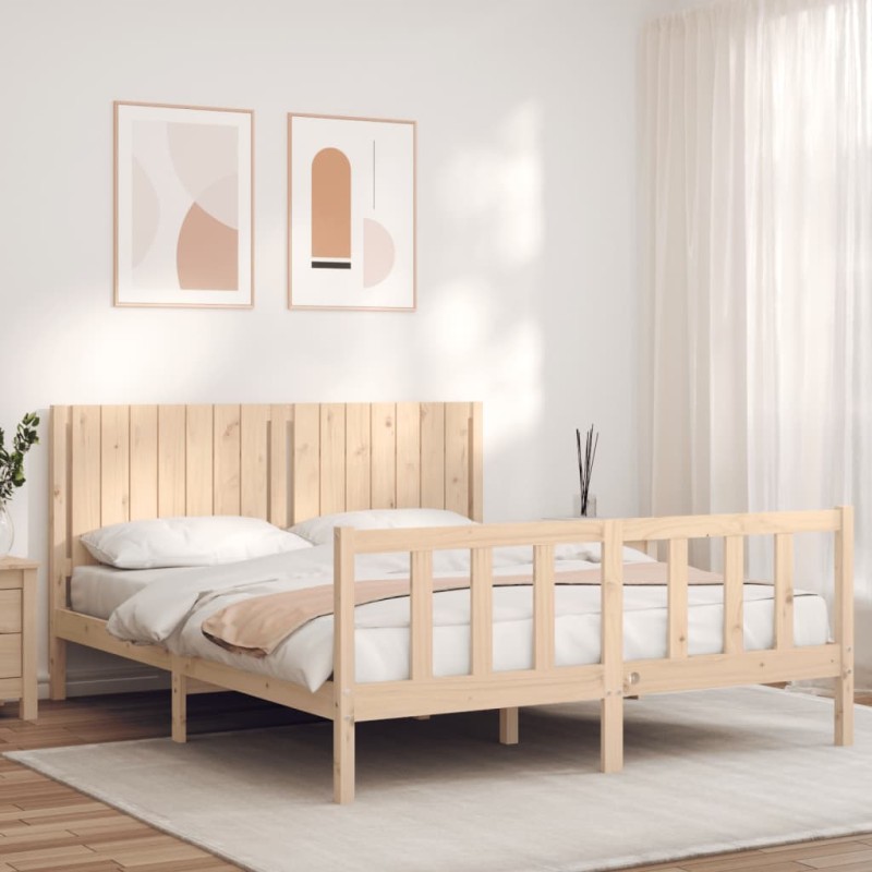 vidaXL Massivholzbett ohne Matratze 160x200 cm Kiefernholz vidaXL Massivholzbett ohne Matratze 160x200 cm Kiefernholz