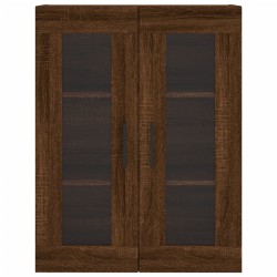 Highboard Braun Eichen-Optik 69,5x34x180 cm Holzwerkstoff