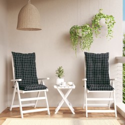 Gartenstuhlauflagen für Hochlehner 2 Stk. 120x50x7cm Stoff