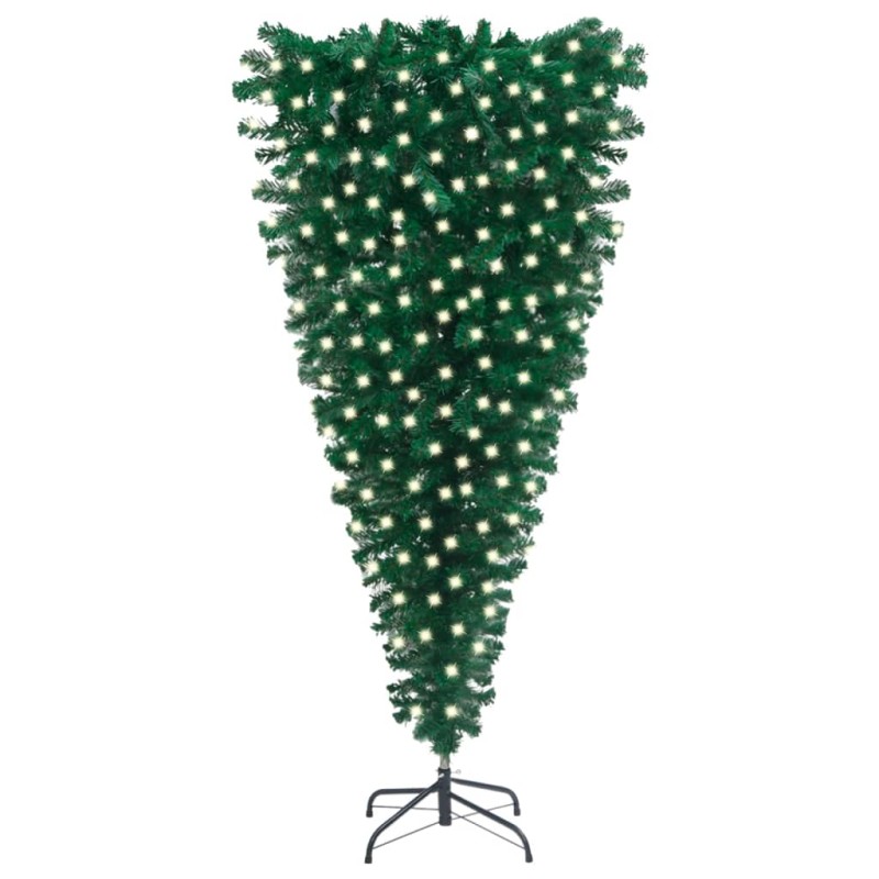 vidaXL Künstlicher Weihnachtsbaum Kopfüber mit LEDs Grün 210 cm vidaXL Künstlicher Weihnachtsbaum Kopfüber mit LEDs Grün 210 cm