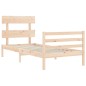 vidaXL Massivholzbett mit Kopfteil 90x200 cm vidaXL Massivholzbett mit Kopfteil 90x200 cm