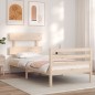 vidaXL Massivholzbett mit Kopfteil 100x200 cm vidaXL Massivholzbett mit Kopfteil 100x200 cm