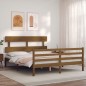 vidaXL Massivholzbett mit Kopfteil Honigbraun 160x200 cm vidaXL Massivholzbett mit Kopfteil Honigbraun 160x200 cm