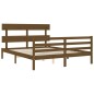 vidaXL Massivholzbett mit Kopfteil Honigbraun 160x200 cm vidaXL Massivholzbett mit Kopfteil Honigbraun 160x200 cm