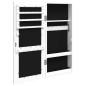 Schmuckschrank mit Spiegel Wandmontage Weiß 30x8,5x67 cm Schmuckschrank mit Spiegel Wandmontage Weiß 30x8,5x67 cm