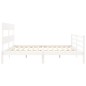 vidaXL Massivholzbett mit Kopfteil Weiß 200x200 cm vidaXL Massivholzbett mit Kopfteil Weiß 200x200 cm