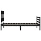 vidaXL Massivholzbett mit Kopfteil Schwarz 100x200 cm vidaXL Massivholzbett mit Kopfteil Schwarz 100x200 cm
