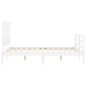 vidaXL Massivholzbett mit Kopfteil Weiß 120x200 cm vidaXL Massivholzbett mit Kopfteil Weiß 120x200 cm