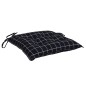 Stuhlkissen 6 Stk. Schwarz Karomuster 50x50x7 cm Oxford-Gewebe Stuhlkissen 6 Stk. Schwarz Karomuster 50x50x7 cm Oxford-Gewebe