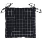 Stuhlkissen 6 Stk. Schwarz Karomuster 50x50x7 cm Oxford-Gewebe Stuhlkissen 6 Stk. Schwarz Karomuster 50x50x7 cm Oxford-Gewebe