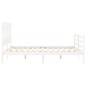 vidaXL Massivholzbett mit Kopfteil Weiß 160x200 cm vidaXL Massivholzbett mit Kopfteil Weiß 160x200 cm