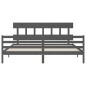 vidaXL Massivholzbett mit Kopfteil Grau 200x200 cm vidaXL Massivholzbett mit Kopfteil Grau 200x200 cm