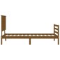 vidaXL Massivholzbett mit Kopfteil Honigbraun 90x200 cm vidaXL Massivholzbett mit Kopfteil Honigbraun 90x200 cm