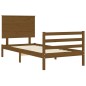 vidaXL Massivholzbett mit Kopfteil Honigbraun 100x200 cm vidaXL Massivholzbett mit Kopfteil Honigbraun 100x200 cm